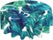 Tropical Tablecloth Round 60 Inches for Summer Green Hawaiian Palm Leaf Round Tablecloth Polyester Washable Circle Table Cover Table Cloth for Kitchen Dining Room Picnic Patio Wedding Party